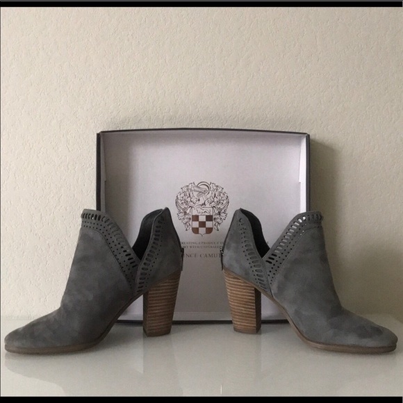 Vince Camuto Fileana Booties- Gray Suede sz 7.5 - Picture 2 of 4